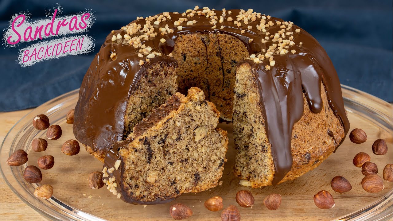 Saftiger Nusskuchen mit Schokolade - Sandras Backideen